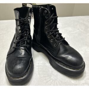 Dr. Martens Boots M 8 W 9.5 Unisex Jadon Black Leather Lace-Up Ankle Combat